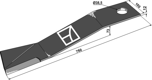 Mähermesser 760 mm - links, passend für Bomford und Mc Connel