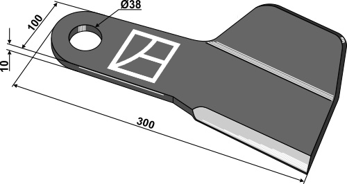 Messer 300 mm, links, passend für Spearhead