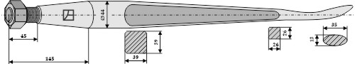 Löffelzinken 1100 mm