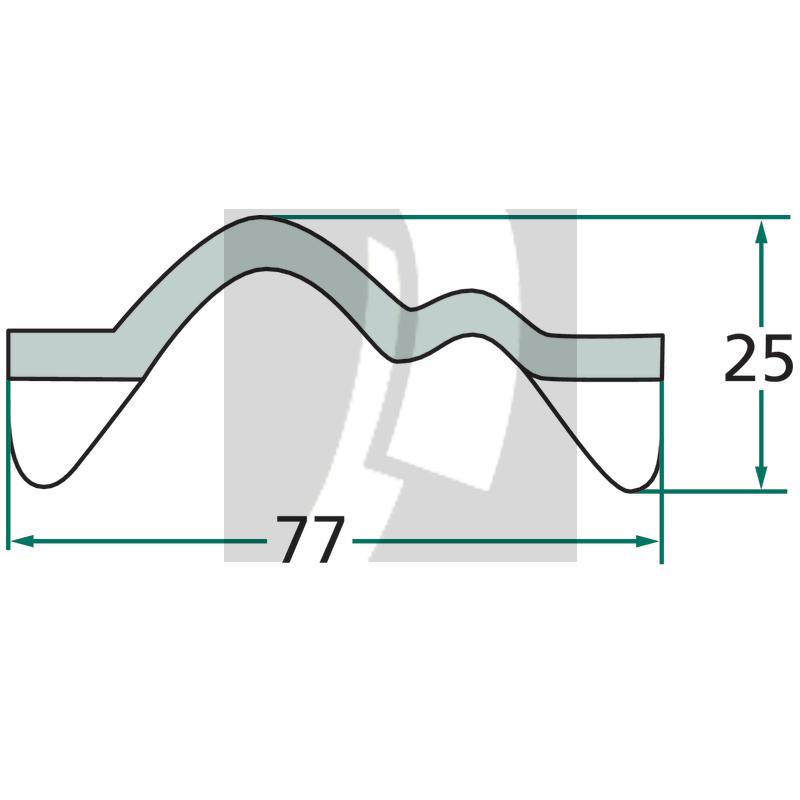 Kratzbodenleiste 1560x77x25mm