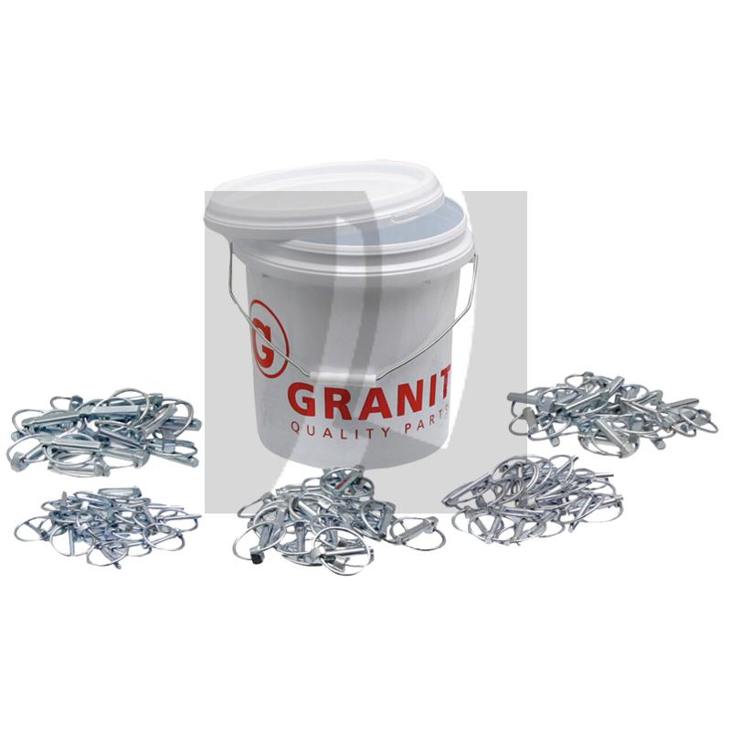 Klappstecker-Satz verzinkt je 20 Stk. Ø 4, 5, 6, 8,10,11 mm Klappstecker-Satz verzinkt je 20 Stk. Ø 4, 5, 6, 8,10,11 mm