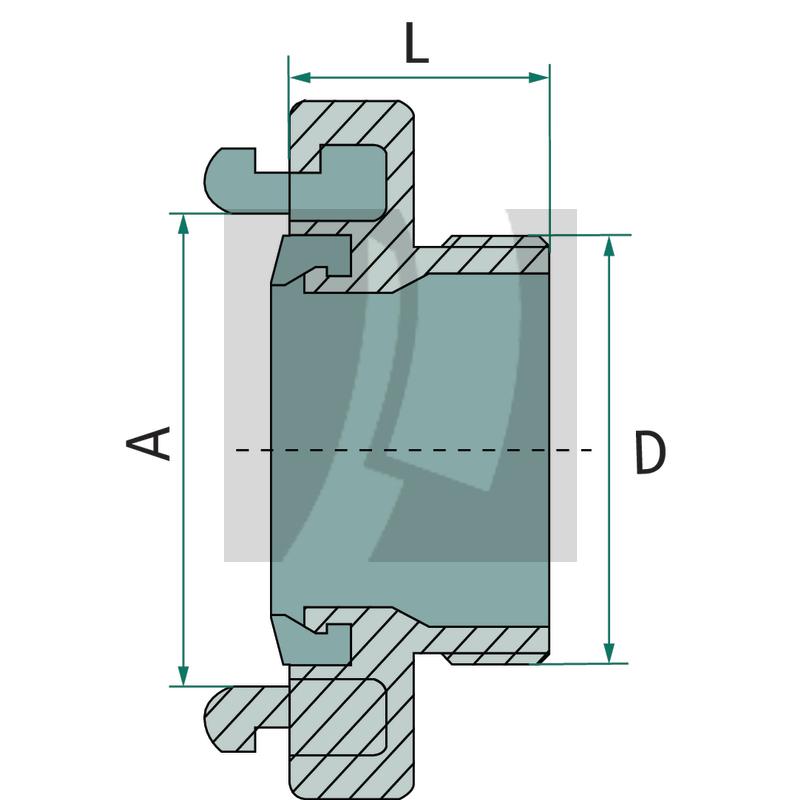 Schlauchkupplung 75B auf Ø 75mm mit Schlauchtülle