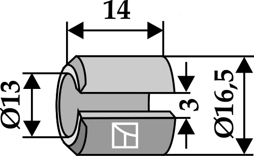 Spannbuchse 14x13x16,5, passend für Gilbers