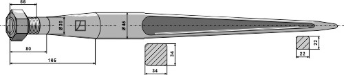 Schwerlastzinken 1000 mm, passend für Bressel & Lade