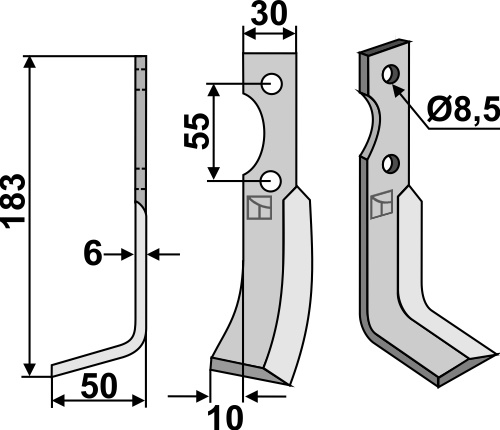 Fräsmesser 183x30mm, links, passend für CarraroAntonio
