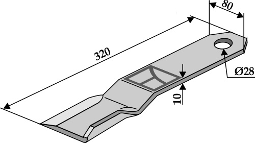 Mulchmesser 320 mm, passend für Leckron