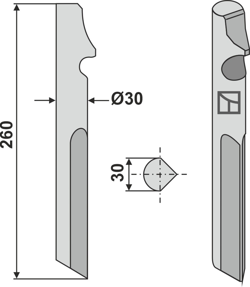 Rotorzinken 235mm, passend für Krone