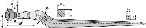 Silozinken 980 mm, passend für Parmiter