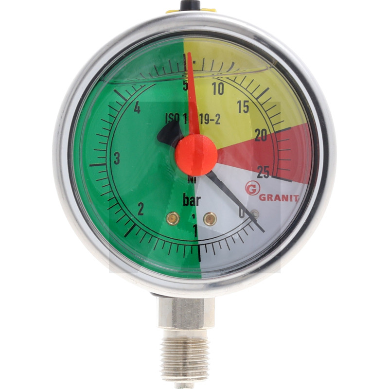 Manometer 0-5-25bar Ø63mm U1/4"