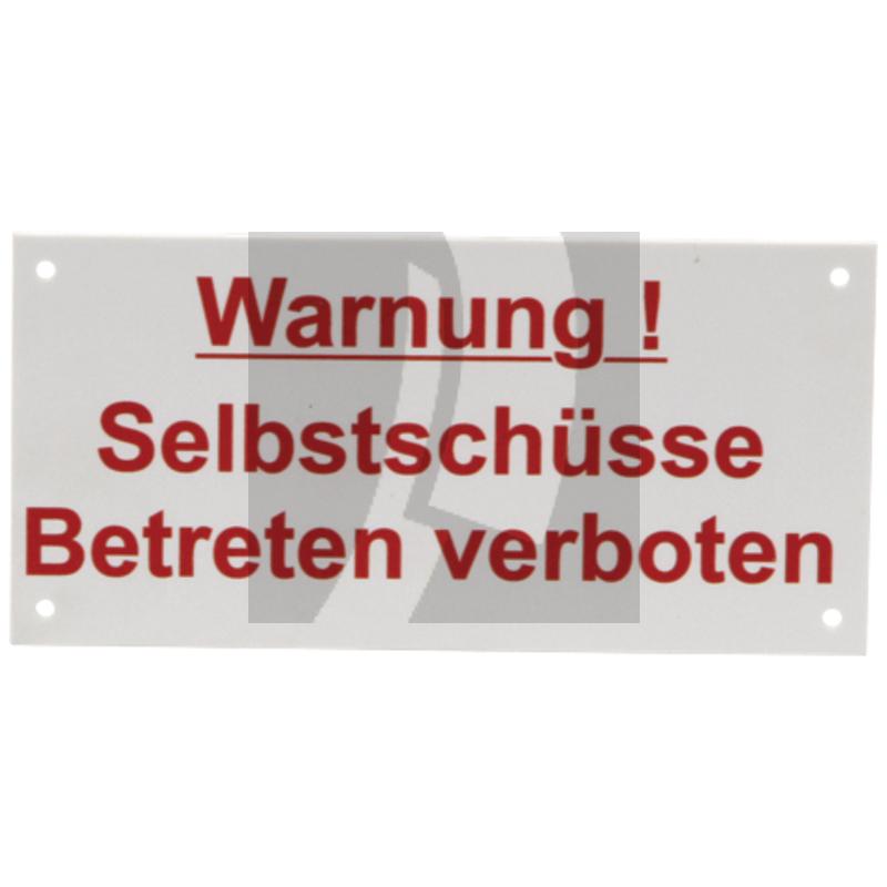 Verbotsschild "Selbstschussgerät" 
