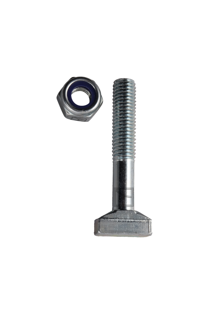 Hammerkopfschraube 10x65 mit selbstsichernder Mutter 8.8