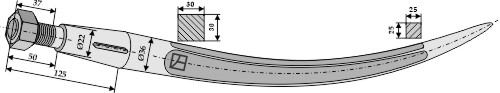 Greiferzinken 600 mm, passend für Kverneland