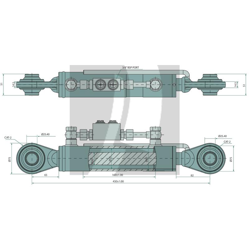 Hydraulischer Oberlenker 480 / 690 mm