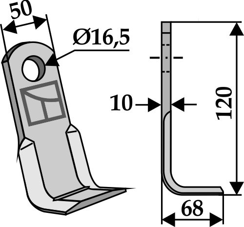 Winkelmesser 120x50 mm, passend für Sovema und Sicma