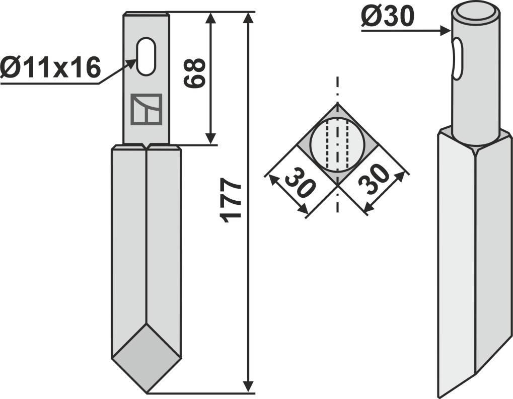 Rotorzinken 177mm, passend für Celli