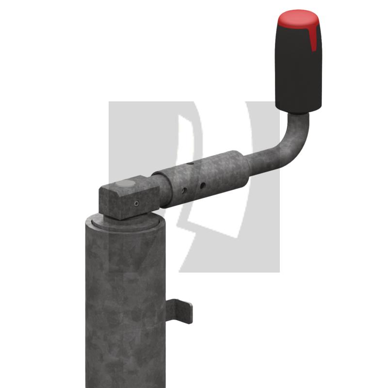 Stützrad mit Rad 260x65 vollautomatisch klappbar