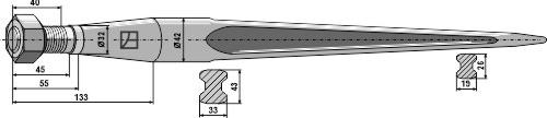 Zinken für Frontlader 900 mm