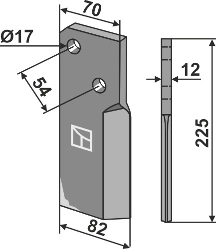 Rotorzinken 225x70mm, passend für Massano