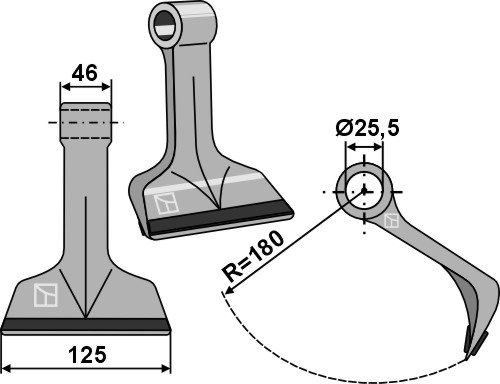 Hammerschlegel 125x46 mm - PTA, passend für Maschio und Gaspardo