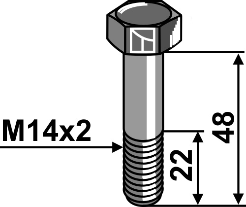 Schraube - M14x2, passend für Rousseau