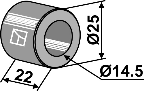 Buchse 22x14,5x25, passend für Mulag
