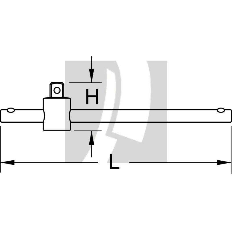 1/4" T-Griff mit Gleitstück