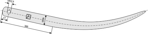 Greiferzinken 800 mm, passend für Stoll