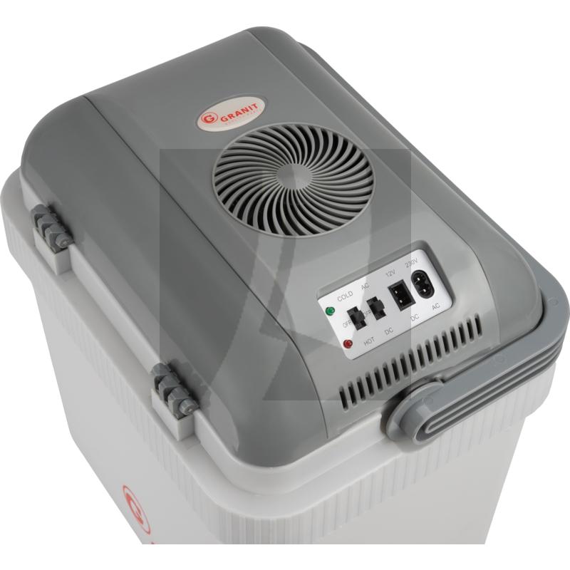 GRANIT Kühlbox "Die Große" mit Kühl- & Wärmfunktion | 12 / 230 V | 24 ltr. | passend für 1,5 ltr. Flaschen