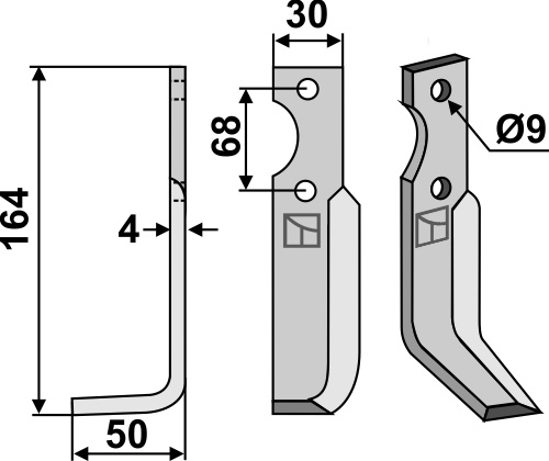 Fräsmesser 164x30mm, links, passend für Benassi