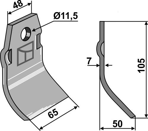 Klinge 105x65 mm, passend für Spragelse-Mica