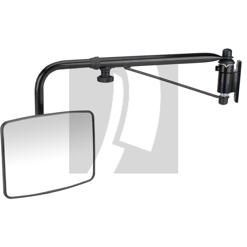 Spiegel mit Teleskopspiegelhalter komplett  235 x 180 mm
