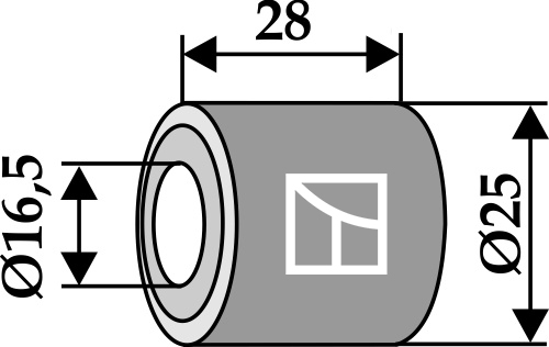 Buchse 28x16,5x25, passend für Nobili, Claas und mehr