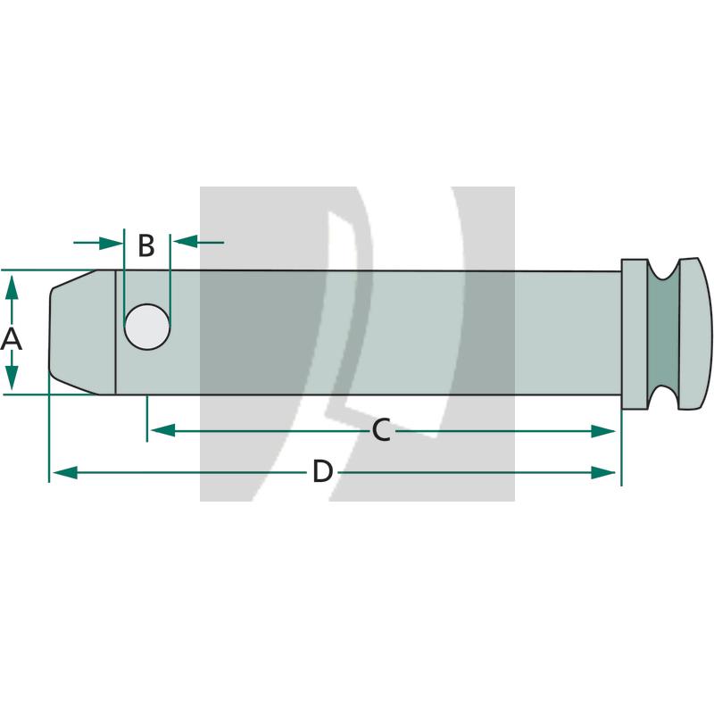Oberlenkerbolzen universal, ohne Kette 165 mm
