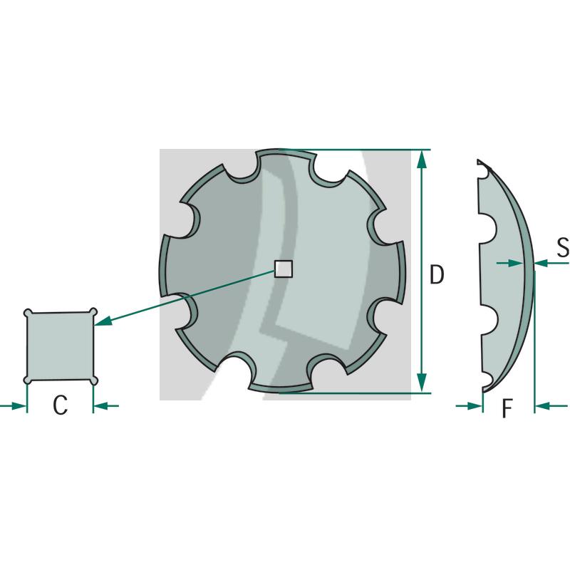 Tellerscheibe gezahnt, Ø 610 x 6 mm