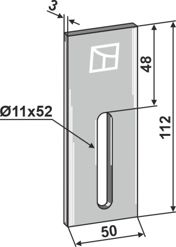 Abstreiferblech für Packerwalzen 112 x 50 mm, passend für Sicma