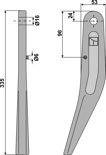 Kreiseleggenzinken 335 mm x 53 mm, passend für Amazone