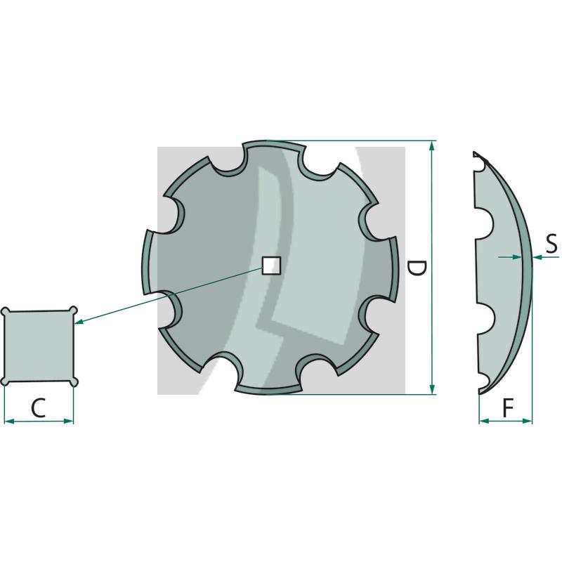 Tellerscheibe gezahnt, Ø 660 x 6 mm