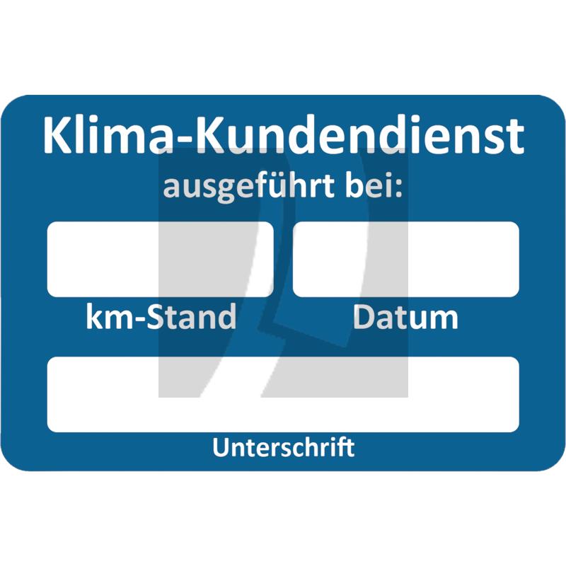 Aufkleber Klimaanlage, VPE 250