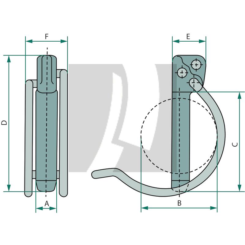 Rübig Rohrklappstecker verzinkt 40 mm Rübig Rohrklappstecker verzinkt 40 mm