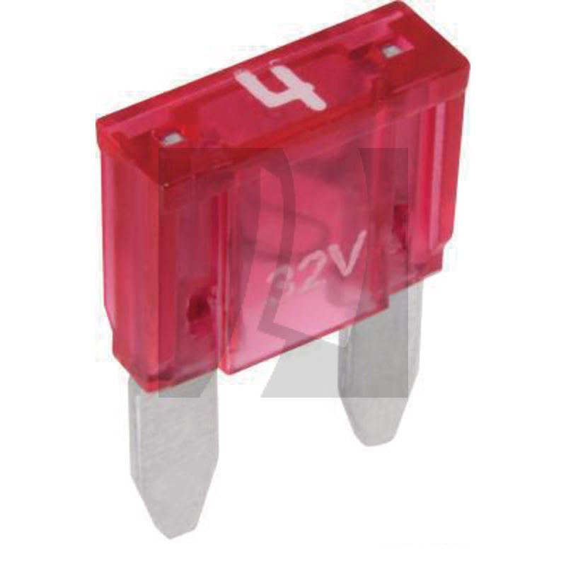 GRANIT Flachstecksicherung, Mini 32 V max. / 4 A | rosa | VPE 5