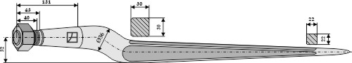 Silozinken 600 mm, passend für Weidemann