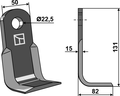 Winkelmesser 131x50 mm, passend für Tortella