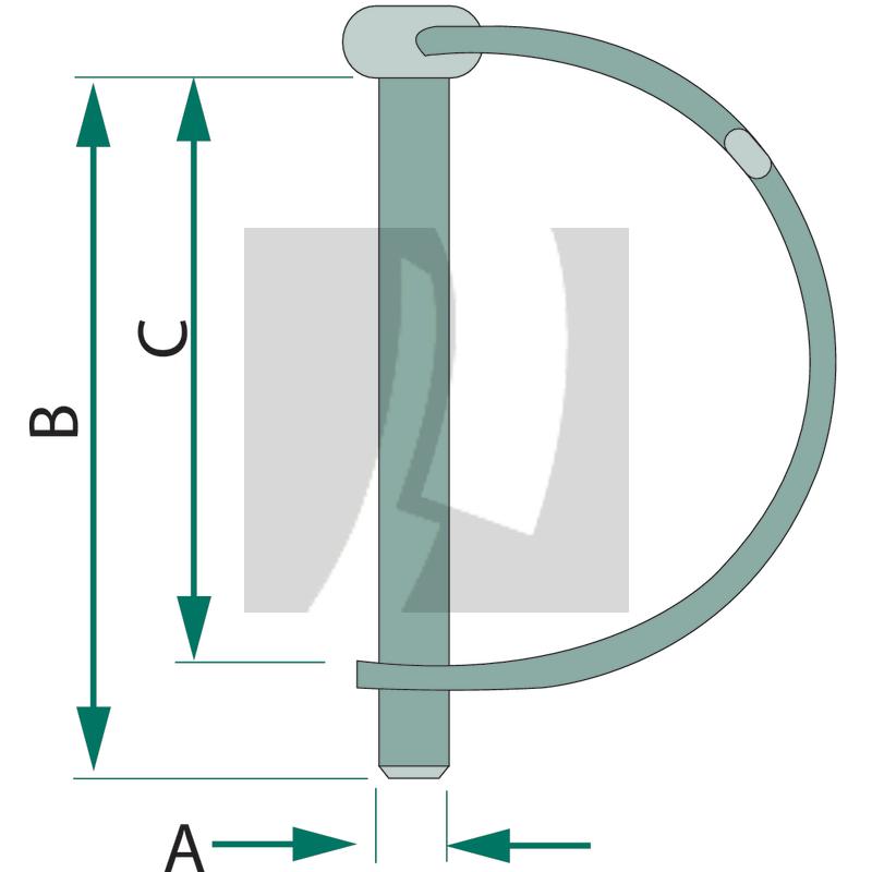 Rohrvorstecker verzinkt 55 mm