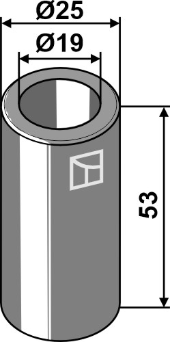 Buchse 53x19x25, passend für Berti