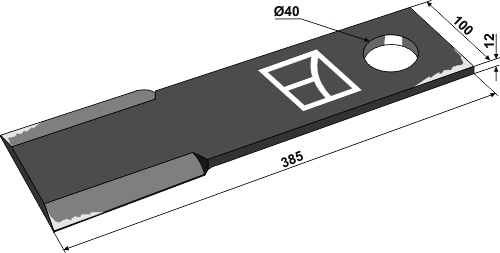 Mähermesser 385 mm, passend für Suire