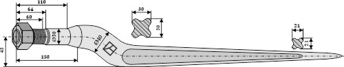 Silozinken 920 mm, passend für Fella