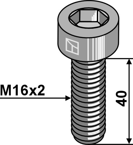 Innensechskantschraube - M16x2x40 - 10.9