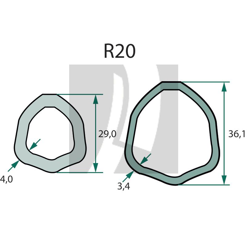 Rotaro Gelenkwellen R20 1 3/8" 6 Zähne