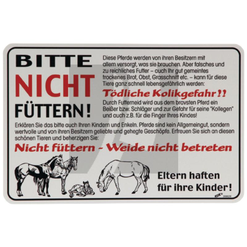 Verbotsschild "Pferdeweide" 
