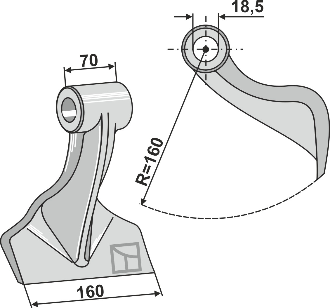 Hammerschlegel 160x70 mm, passend für Facma